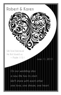 Wedding Program Cover Template 6A - Version 2